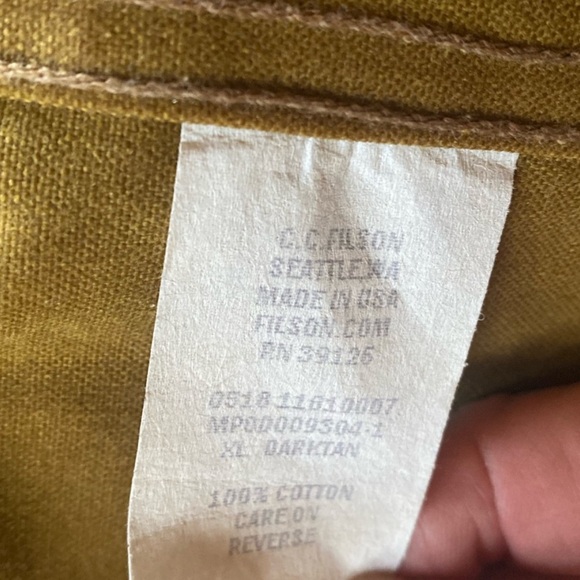 Filson waxed tin cloth jacket RN39126 XL - Picture 3 of 7